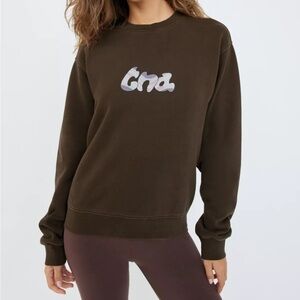 𝅺aritzia Tna Cozy Fleece Perfect Crew Sweatshirt size S